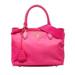 PRADA Pink Leather Shoulder Bag